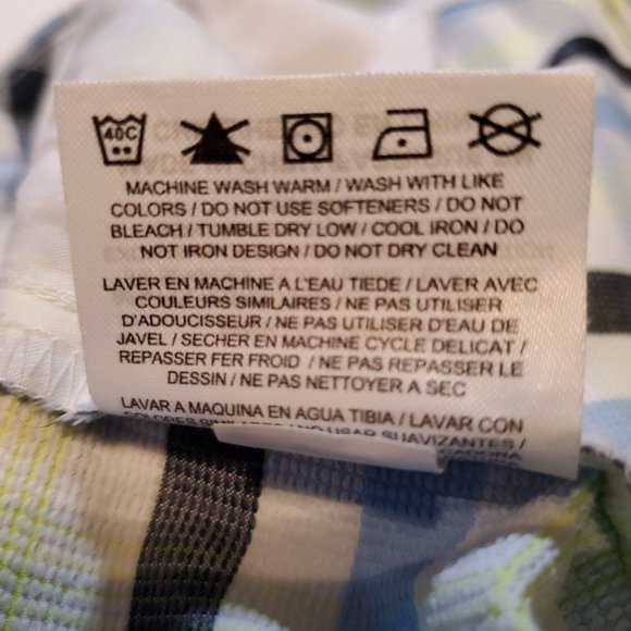 Nike Golf Men's Dri-Fit Yellow and Blue Plaid Shorts Size 35 - Picture 4 of 9